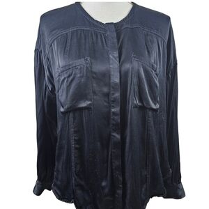 Pilcro Anthropologie Black Long Sleeve Blouse In S